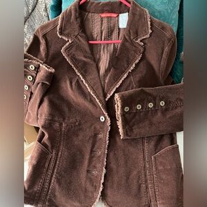 Brown Frayed Edge Women's Jacket
